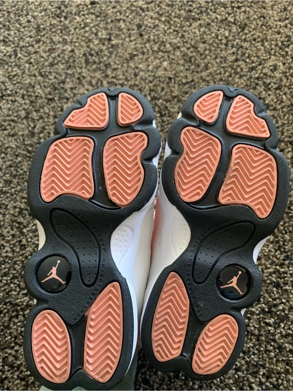 Kids Mid-Top Jordan Sneakers in Pink and White size 12C